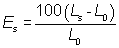 Es=(100*(Ls-L0))/L0