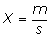 X=m/s